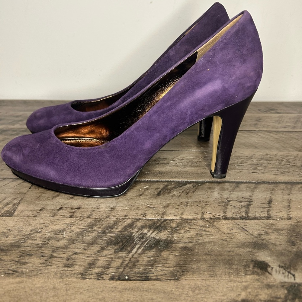 Enzo Angiolini Purple Suede Heels